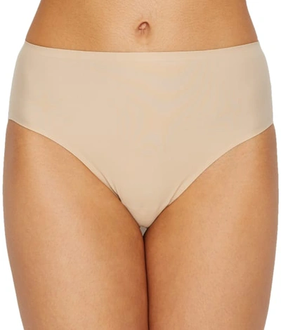 Tc Fine Intimates Wonderful Edge Matte Microfiber Modern Hi-cut Brief In Nude,warm Beige