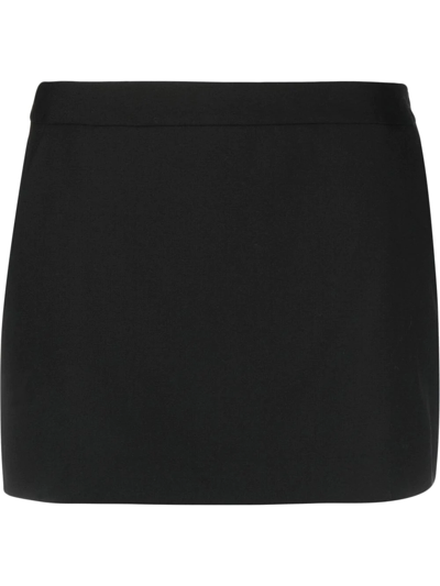 St. Agni Black Tailored Wool Mini Skirt