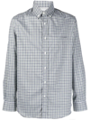Brunello Cucinelli Check-pattern Button-up Shirt In Grün