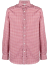 Brunello Cucinelli Gingham-print Button-up Shirt In Rot