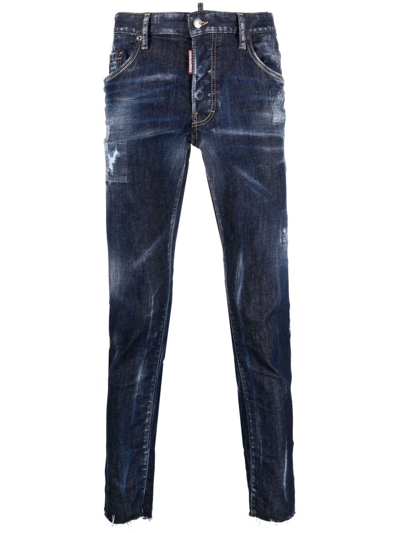 Dsquared2 Super Twinky Logo Patch Jeans In Blue