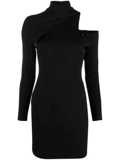 Solace London Rowan Short Black Dress With Cut-out
