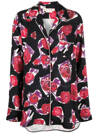 Marni Floral Print Button-up Shirt In Schwarz