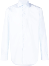 Canali Cotton Long-sleeve Shirt In Blau