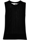 Veronica Beard Heti Knit Tank In Schwarz
