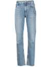 Agolde + Net Sustain '90s Cropped Organic High-rise Straight-leg Jeans In Blau