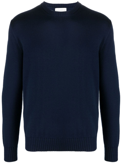 Ballantyne Fine-knit Cashmere Jumper In Blau