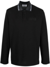 VERSACE JEANS COUTURE LOGO EMBROIDERED POLO SHIRT