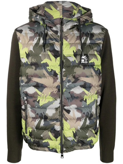 Etro Pegaflying Quilted Jacket In Multicolor
