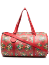 KENZO LARGE COURIER FLORAL-PRINT DUFFLE BAG