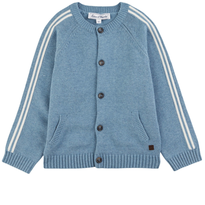 Tartine Et Chocolat Kids' Knit Cardigan Indigo In Blue
