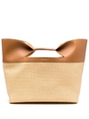 ALEXANDER MCQUEEN ALEXANDER MCQUEEN THE BOW STRAW LARGE TOTE
