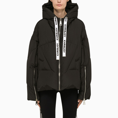 Khrisjoy Khris Drawstring-hood Puffer Jacket, Solid In Black