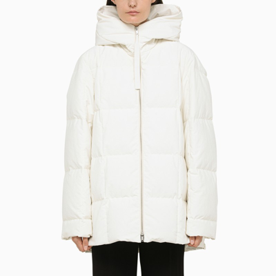 Jil Sander Short Medium Fill Down 01 - Recycled Polyester Plain Weave In Neutrals