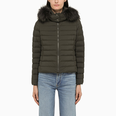 Tatras Short Puffer Jacket In Anthracite Grey Nylon