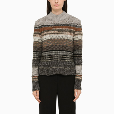 Chloé Wool Jumper With Multi-coloured Filaments In Multicolor