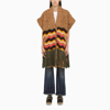 Tu Lizé Teddy Vest With Knitted Inserts In Multicolor