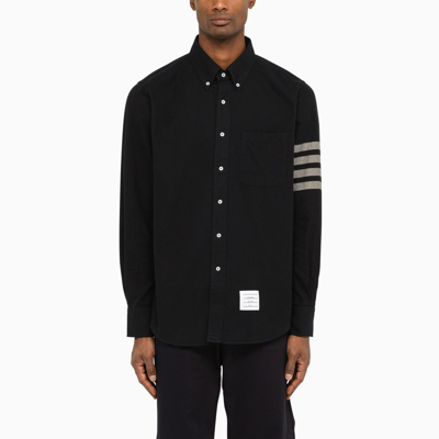 Thom Browne Dark Blue Cotton Button-down Shirt