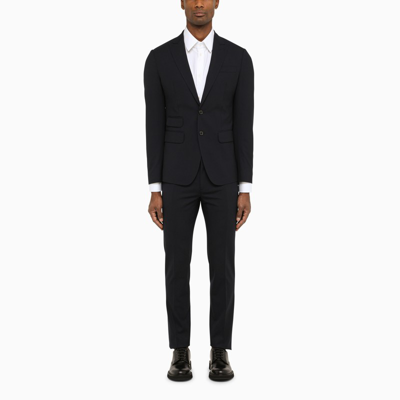 DSQUARED2 LONDON SUIT SINGLE-BREASTED SUIT IN BLUE WOOL