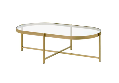 Acme Furniture Carrot Coffee Table In Gold