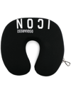 Dsquared2 Logo-print Cotton Travel Pillow In Black