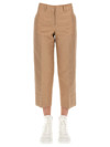 S Max Mara Desert Straight-leg Mid-rise Cotton-poplin Trousers In Beige