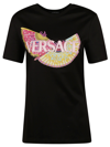 VERSACE LOGO PATCHED FAN PRINTED T-SHIRT