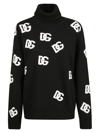 DOLCE & GABBANA LOGO EMBROIDERED KNIT PULLOVER