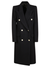 Isabel Marant Peak-lapels Double-breasted Coat In Black Midnight