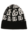 DOLCE & GABBANA ALL-OVER LOGO KNIT BEANIE