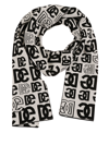 DOLCE & GABBANA ALL-OVER LOGO DETAIL KNIT SCARF
