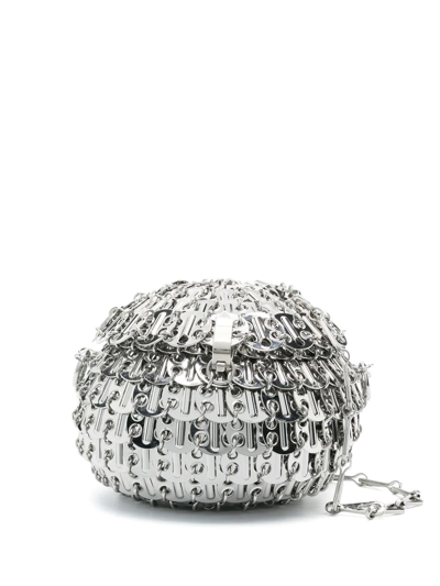 Rabanne 1969 Party Ball Shoulder Bag In Silver