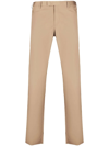 Pt Torino Slim-cut Tailored Trousers In Neutrals