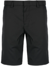 Hugo Boss Slim-fit Shorts In Water-repellent Stretch Twill In Black
