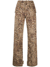 Etro Leopard-print Cotton Cargo Pants In Neutrals