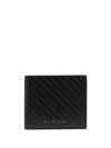 Givenchy Textured Leather Folding Wallet In Black