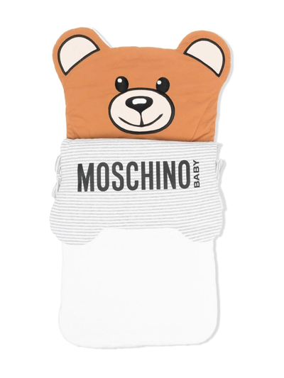 Moschino Babies' Teddy Bear-logo Nest In White