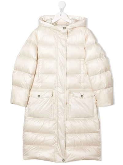Woolrich Kids' Glossy Quilted Down Parka In Neutrals