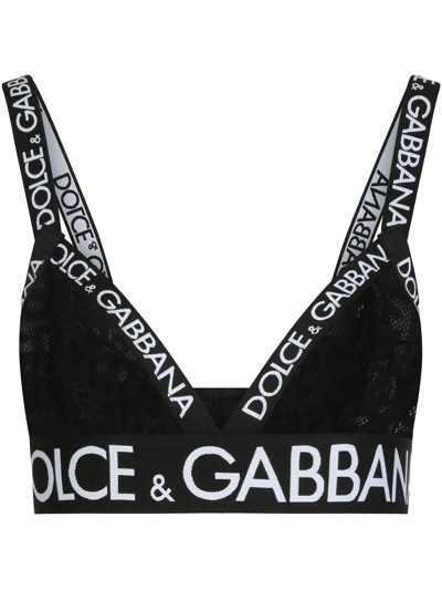 Dolce & Gabbana Logo-detail Bra In Black