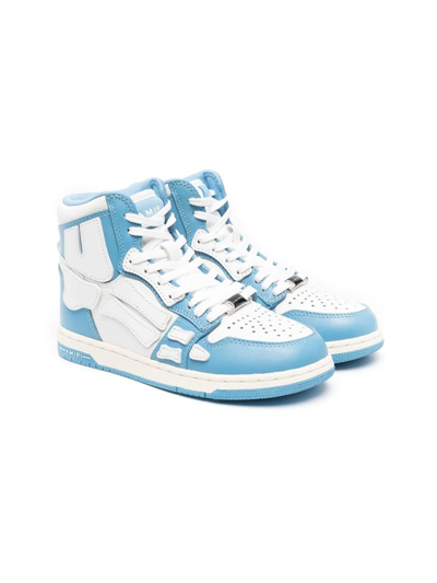 Amiri Kids' High-top Lace-up Sneakers In Blue
