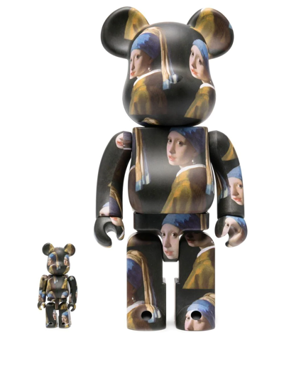 Medicom Toy X Johannes Vermeer Girl Be@rbrick 100% And 400% Figure Set In Black