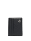 Vivienne Westwood Orb Plaque Grained Cardholder In Black