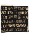 VERSACE JEANS COUTURE ALL-OVER LOGO-PRINT KNIT SCARF