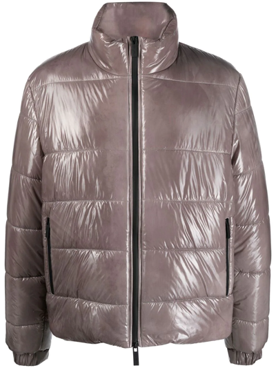 44 Label Group Gray Blow Out Puffer Jacket In 104 Grey