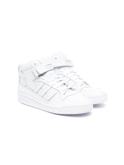Adidas Originals Kids' Forum High-top Sneakers In Black/white