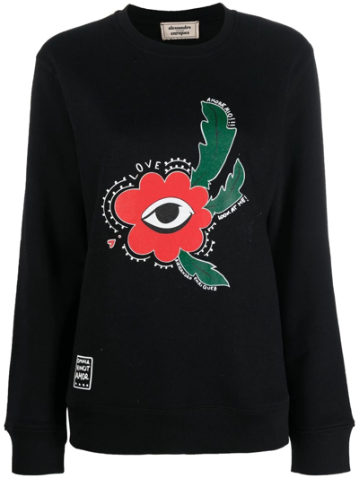 Alessandro Enriquez Love Graphic-print Sweatshirt In Black