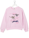 Kenzo Graphic-print Crew-neck Sweatshirt In Pink