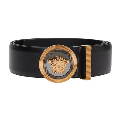 Versace Medusa Biggie Belt In Black