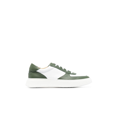Unseen Footwear Green Marais Low-top Leather Sneakers In White