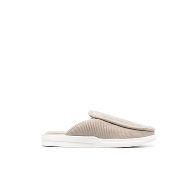 Lusso Corduroy Round-toe Slippers In Neutrals